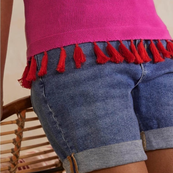 Boden Avington Cotton Tassel Tank Top Size US 6 - Picture 3 of 9